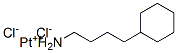 4-cyclohexylbutan-1-amine, platinum(+2) cation, dichloride Struktur