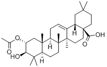 (2α,3β)- 2-(Acetyloxy)-3-hydroxy- olean-12-en-28-oic acid Struktur