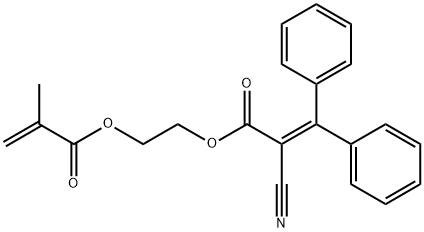 2-[(2-methyl-1-oxoallyl)oxy]ethyl 2-cyano-3,3-diphenylacrylate Struktur