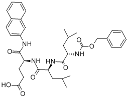 N-CBZ-LEU-LEU-GLU BETA-NAPHTHYLAMIDE Struktur