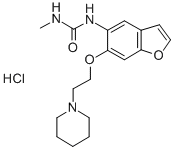 Urea, 1-(6-(2-piperidinoethoxy)-5-benzofuranyl)-3-methyl, hydrochlorid e Struktur