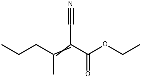 ethyl 2-cyano-3-methylhex-2-enoate Struktur