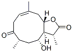 (3R,3aS,4R,6S,9E,11aS)-3a,5,6,8,11,11a-Hexahydro-4-hydroxy-3,6,10-trimethylcyclodeca[b]furan-2,7(3H,4H)-dione Struktur