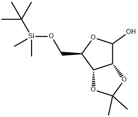 alpha-D-Ribofuranose, 5-O-[(1,1-dimethylethyl)dimethylsilyl]-2,3-O-(1-methylethylidene)- Struktur