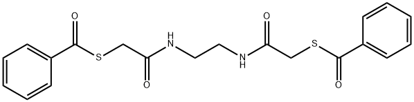 N,N'-bis(S-benzoylmercaptoacetamido)ethylenediamine Struktur