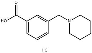 3-(PIPERIDINOMETHYL)BENZOIC ACID HYDROCHLORIDE 0.5 HYDRATE Struktur