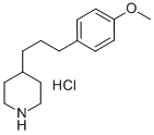 4-(3-(4-Methoxyphenyl)propyl)piperidine hydrochloride Struktur