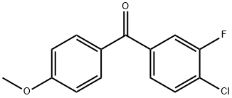 4-CHLORO-3-FLUORO-4'-METHOXYBENZOPHENONE Struktur