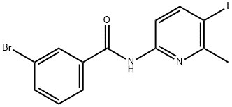 BENZAMIDE, 3-BROMO-N-(5-IODO-6-METHYL-2-PYRIDINYL)- Struktur