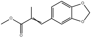 2-Methyl-3-(1,3-benzodioxole-5-yl)propenoic acid methyl ester Struktur