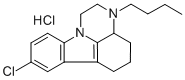 1,10-Trimethylene-2-butyl-8-chloro-1,2,3,4-tetrahydropyrazino(1,2-a)in dole hydrochloride Struktur