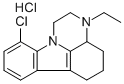 1,10-Trimethylene-2-ethyl-6-chloro-1,2,3,4-tetrahydropyrazino(1,2-a)in dole hydrochloride Struktur