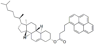 [(3S,8S,9S,10R,13R,14S,17R)-10,13-dimethyl-17-[(2R)-6-methylheptan-2-yl]-2,3,4,7,8,9,11,12,14,15,16,17-dodecahydro-1H-cyclopenta[a]phenanthren-3-yl] 4-pyren-1-ylbutanoate Struktur