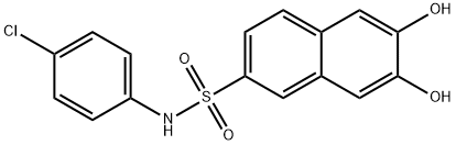 N-(4-chlorophenyl)-6,7-dihydroxynaphthalene-2-sulphonamide Struktur