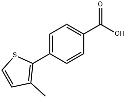 4-(3-Methylthiophen-2-yl)benzoic acid Struktur