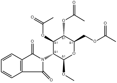 Methyl3,4,6-tri-O-acetyl-2-deoxy-2-phthalimido-b-D-glucopyranoside Struktur