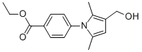 4-[3-(HYDROXYMETHYL)-2,5-DIMETHYL-1H-PYRROL-1-YL]-BENZOIC ACID ETHYL ESTER Struktur