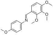 BENZENAMINE, 4-METHOXY-N-[(2,3,4-TRIMETHOXYPHENYL)METHYLENE]- Struktur