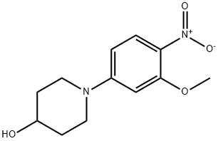 1-(3-Methoxy-4-nitrophenyl)piperidin-4-ol Struktur