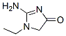 2-amino-1-ethyl-1,5-dihydro-4H-imidazol-4-one Struktur