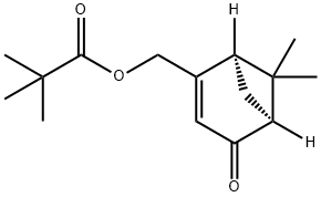 2,2-DIMETHYL-PROPIONIC ACID (1R,5R)-6,6-DIMETHYL-4-OXO-BICYCLO[3.1.1]HEPT-2-EN-2-YLMETHYL ESTER Struktur