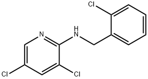 3,5-dichloro-N-[(2-chlorophenyl)methyl]pyridin-2-amine Struktur