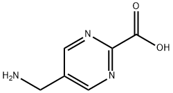 2-Pyrimidinecarboxylicacid,5-(aminomethyl)-(9CI) Struktur