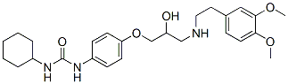 N-Cyclohexyl-N'-[4-[3-(3,4-dimethoxyphenethylamino)-2-hydroxypropoxy]phenyl]urea Struktur