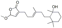 3-[6-(2-Hydroxy-2,6,6-trimethylcyclohexyl)-4-methyl-3-hexenyl]-5-methoxy-2(5H)-furanone Struktur