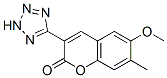 6-methoxy-7-methyl-3-(2H-tetrazol-5-yl)chromen-2-one Struktur