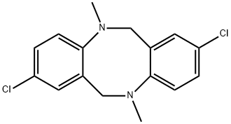 2,8-DICHLORO-5,11-DIMETHYL-5,6,11,12-TETRAHYDRO-DIBENZO[B,F][1,5]DIAZOCINE Struktur