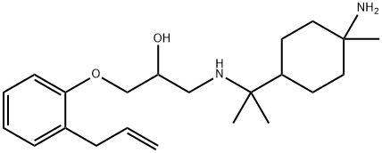 1-(2-allylphenoxy)-3-((1-amino-4-menthane-8-yl)amino)-2-propanol Struktur