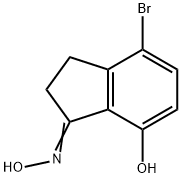 4-bromo-7-hydroxyindan oxime Struktur