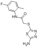 2-[(5-AMINO-1,3,4-THIADIAZOL-2-YL)SULFANYL]-N-(5-FLUORO-2-METHYLPHENYL)ACETAMIDE Struktur