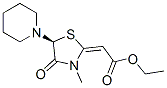 ethyl (S)-(3-methyl-4-oxo-5-piperidin-1-ylthiazolidin-2-ylidene)acetate Struktur