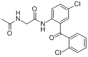 2-(Acetylamino)-N-(4-chloro-2-(2-chlorobenzoyl)phenyl)acetamide Struktur