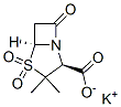 potassium (2S-cis)-3,3-dimethyl-7-oxo-4-thia-1-azabicyclo[3.2.0]heptane-2-carboxylate 4,4-dioxide  Struktur