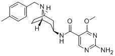 2-Amino-4-methoxy-N-(8-(p-methylbenzyl)-3-beta-nortropanyl)-5-pyrimidi necarboxamide Struktur