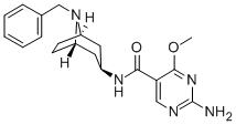 5-Pyrimidinecarboxamide, 2-amino-N-(8-benzyl-3-beta-nortropanyl)-4-met hoxy- Struktur