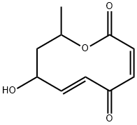 9,10-Dihydro-8-hydroxy-10-methyl-2H-oxecin-2,5(8H)-dione Struktur