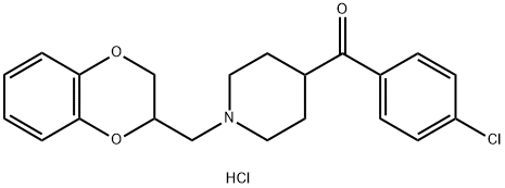 Methanone, (4-chlorophenyl)(1-((2,3-dihydro-1,4-benzodioxin-2-yl)methy l)-4-piperidinyl)-, hydrochloride Struktur