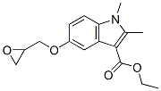 1,2-Dimethyl-5-oxiranylmethoxy-1H-indole-3-carboxylic acid ethyl ester Struktur