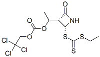 2,2,2-trichloroethyl [2R-[2alpha,3beta(R*)]]-1-[2-[[(ethylthio)thioxomethyl]thio]-4-oxoazetidin-3-yl]ethyl carbonate Struktur