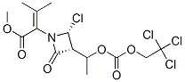 methyl [2alpha,3beta(R*)]-2-chloro-alpha-(isopropylidene)-4-oxo-3-[1-[[(2,2,2-trichloroethoxy)carbonyl]oxy]ethyl]azetidine-1-acetate Struktur