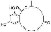 (E)-3,4,5,6,9,10-Hexahydro-14,16-dihydroxy-3-methyl-1H-2-benzoxacyclotetradecin-1,7(8H)-dione Struktur