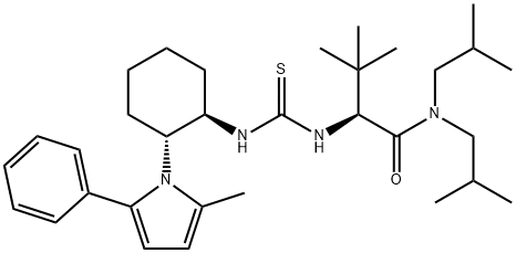 (2S)-3,3-Dimethyl-2-[[[[(1R,2R)-2-(2-methyl-5-phenyl-1H-pyrrol-1-yl)cyclohexyl]amino]thioxomethyl]amino]-N,N-bis(2-methylpropyl)butanamide Struktur