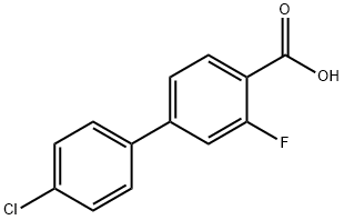 4-(4-Chlorophenyl)-2-fluorobenzoic acid Struktur