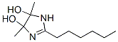 1H-Imidazole-4,5-diol, 2-hexyl-4,5-dihydro-4,5-dimethyl- (9CI) Struktur