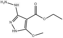 1H-Pyrazole-4-carboxylicacid,3-hydrazino-5-methoxy-,ethylester(9CI) Struktur