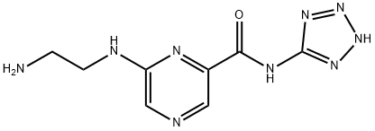 Pyrazinecarboxamide, 6-[(2-aminoethyl)amino]-N-1H-tetrazol-5-yl- (9CI) Struktur